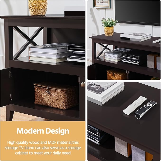 Yaheetech Wooden TV Stand for TVs Up to 48 inch, Media Entertainment Center - Image 6
