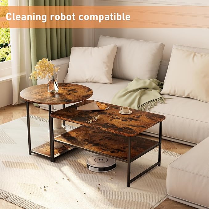 WOHOMO Coffee Table, Mid Century Modern Coffee Table - Image 6