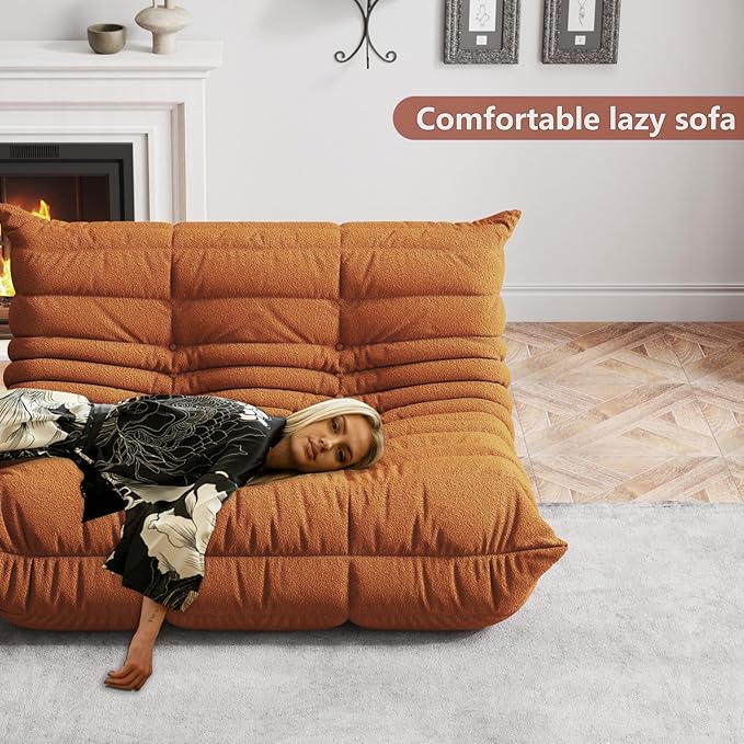Bean Bag Chairs for Adults, BeanBag Reading Chair Memory Foam Couch 3-Seater - Image 6