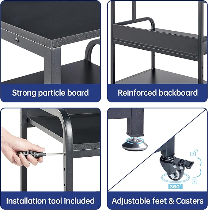 25.6" x 23.6" Extra Large Printer Stand Table - Image 8