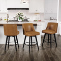 Counter Height Swivel Bar Stools Set of 3, 26 Inch Bar Stools by AMICLIBER