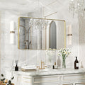 40×24 Gold Bathroom Mirror, Rectangular Bathroom Vanity Mirror by FunMemories