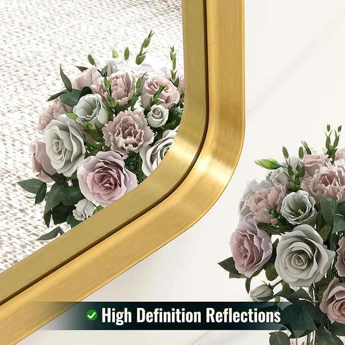 36 x 24 Inch Gold Bathroom Mirror - Image 5