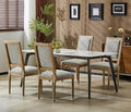Merax Upholstered Solid Wood Dining Chairs Set of 4, French Country Style by Merax