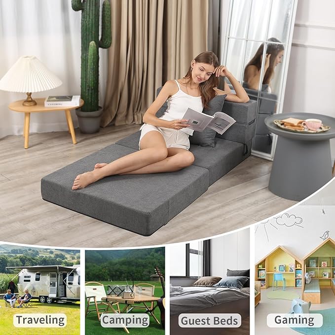 Folding Sofa Bed, High-Density Memory Foam Sofa Bed - Image 6
