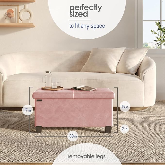 STORAGEBUD Storage Ottoman Bench - Image 8