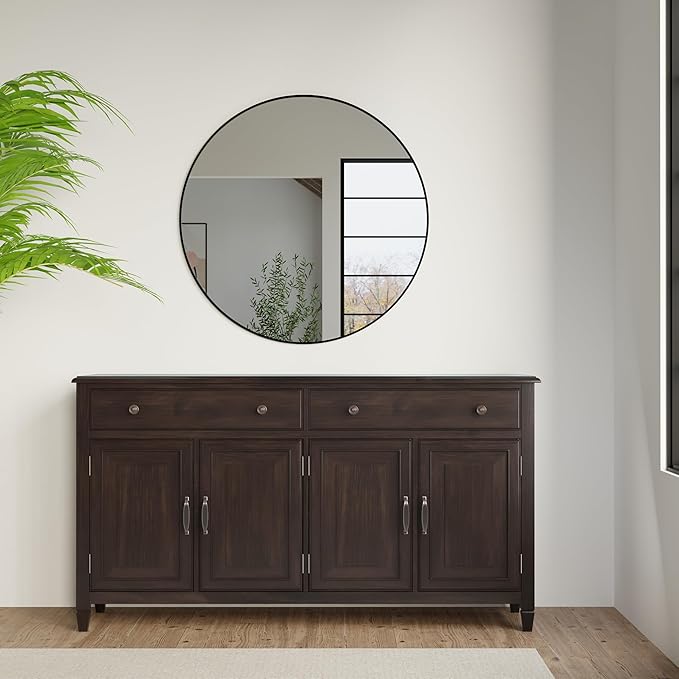 SIMPLIHOME Connaught SOLID WOOD 67 inch Wide Traditional Large Sideboard Buffet - Image 17