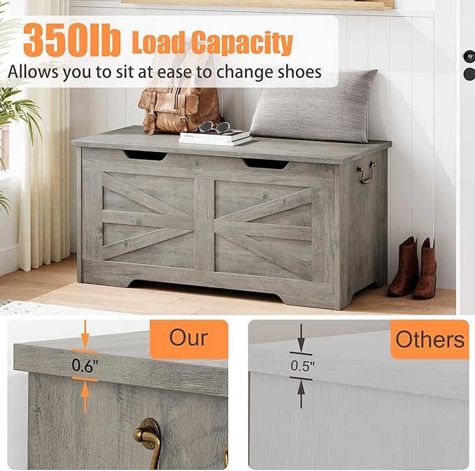 GarveeHome 39.4" Storage Chest, Toy Chest - Image 5
