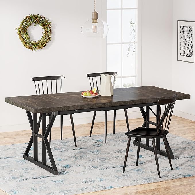 Tribesigns Farmhouse Dining Table by Tribesigns