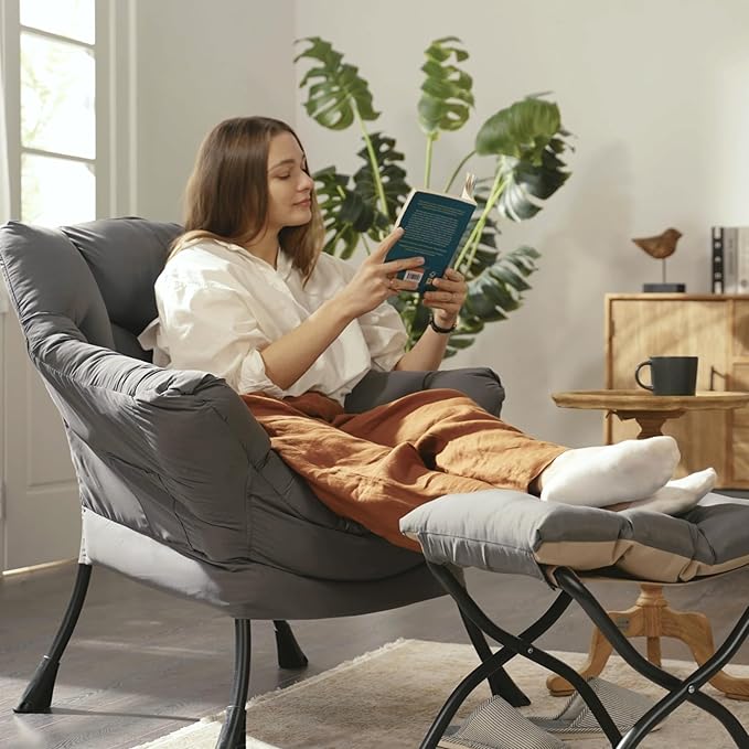 HollyHOME Fabric Lazy Chair - Image 2