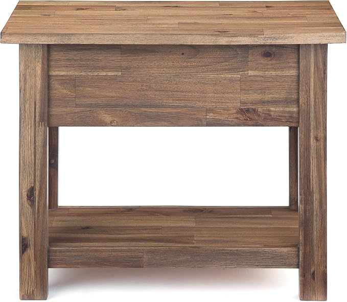 SIMPLIHOME Monroe SOLID ACACIA WOOD 14 inch Wide Rectangle Rustic Narrow Side - Image 10