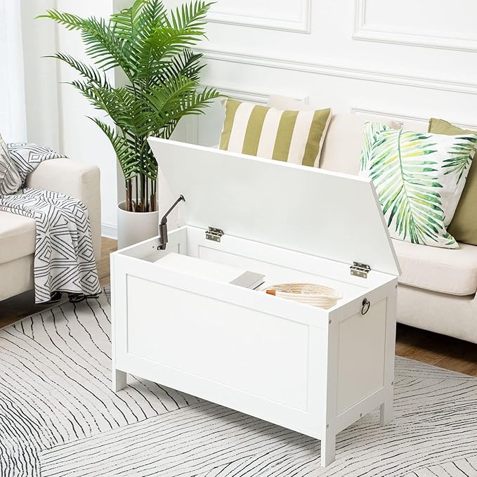 HOOBRO Toy Box, Retro Wooden Look Storage Chest - Image 4