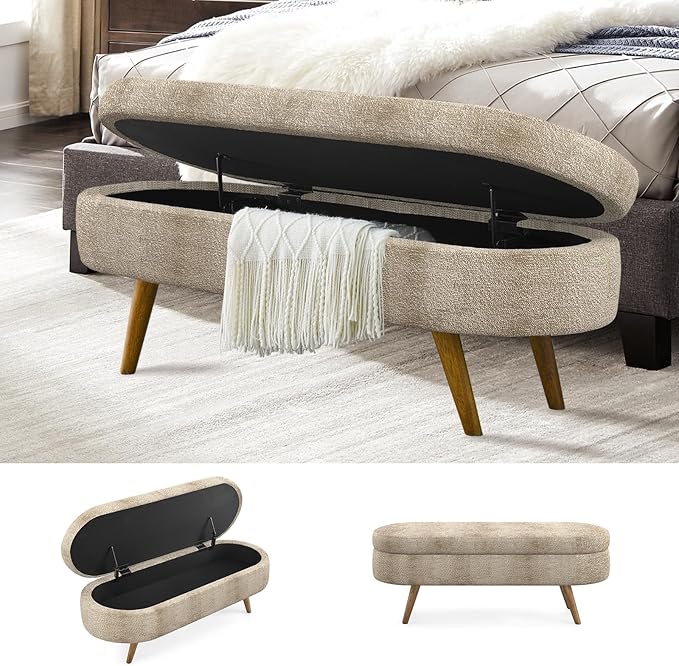 NicBex Ottoman Bench with Storage by NicBex