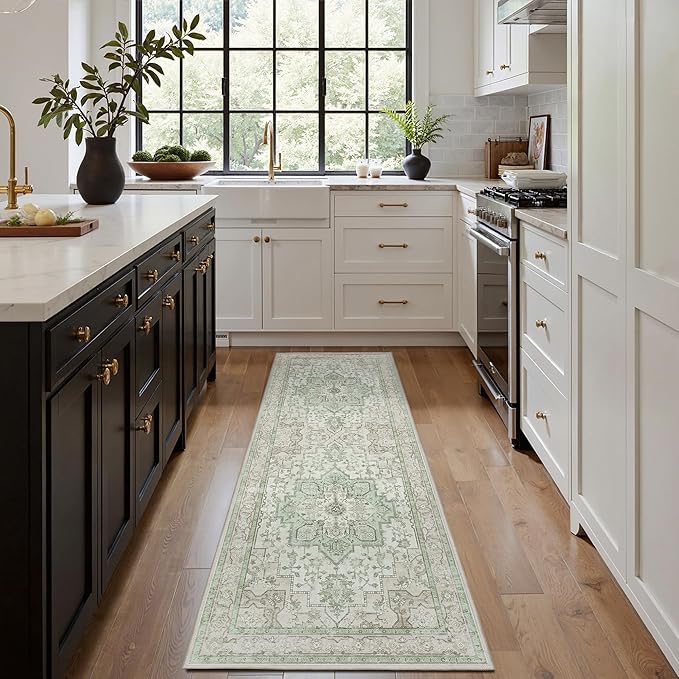 GENIMO 2x8 Runner Rugs for Hallway, Machine Washable Non Slip Vintage Rugs - Image 2