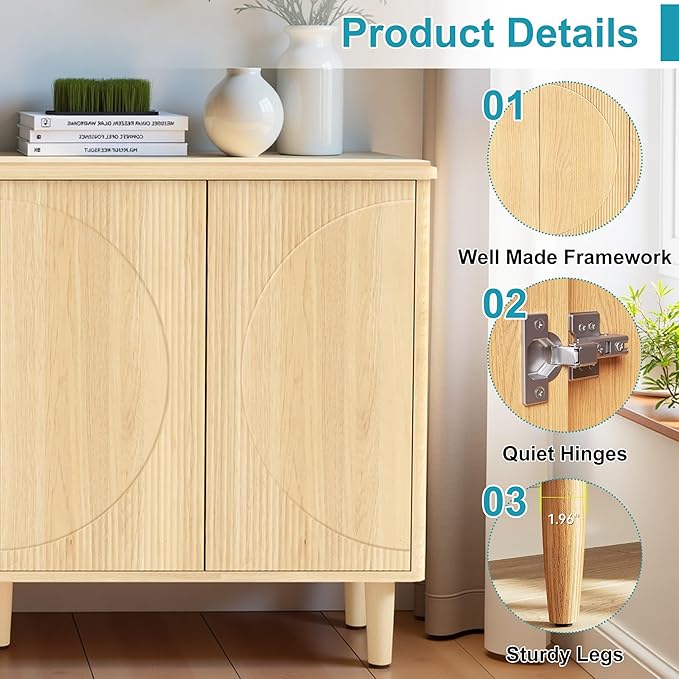 59.4" Sideboard Buffet Cabinet - Image 4