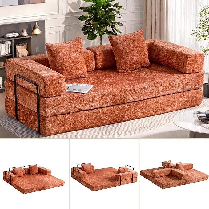 Convertible Sofa Bed, Compression Futon Sofa by ChicFurnit