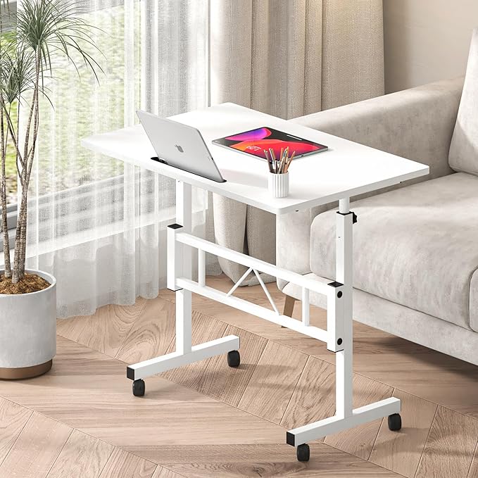 Klvied Small Standing Desk Adjustable Height, Mobile Table - Image 8