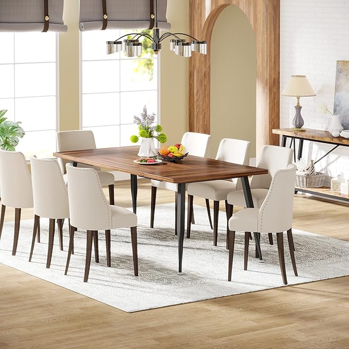 LITTLE TREE 70.9 Inch Large Rectangular Dining Table Kitchen Furniture - Image 4