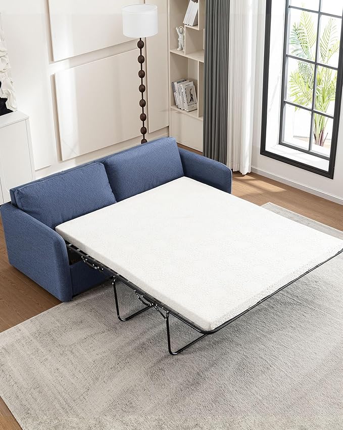 Queen Pull Out Sofa Bed, 2-in-1 Convertible Sleeper Sofa Couch - Image 9
