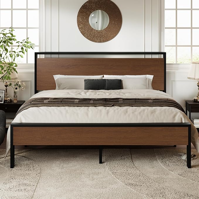 Allewie King Size Platform Bed Frame by Allewie