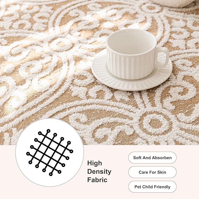 STACYPIK Khaki French Jacquard Couch Covers Thickened Boho L Shape Sofa Covers - Image 7