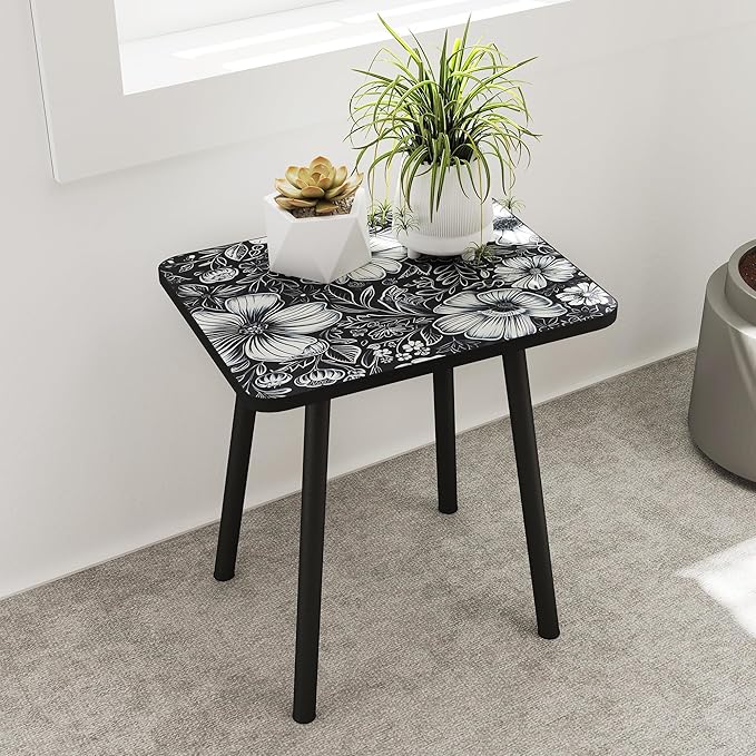 Mandala Small Rectangle End Table, Side Table - Image 9