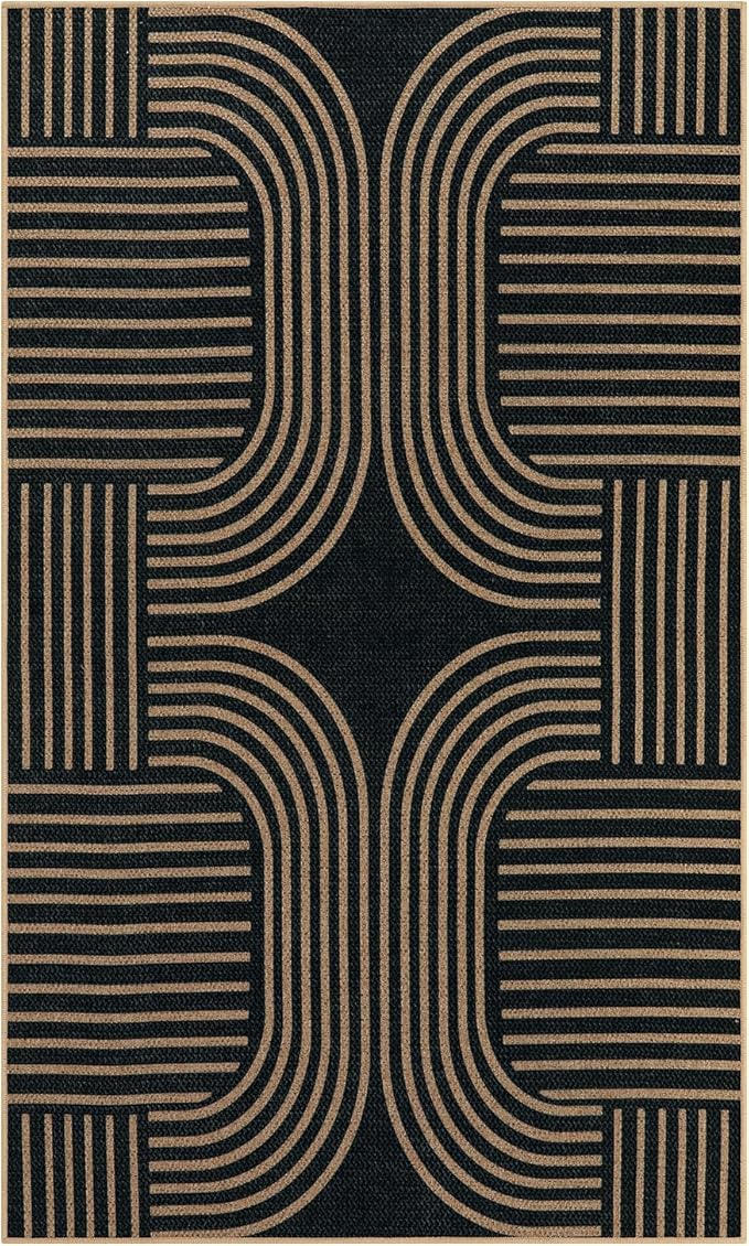 Lahome Modern Geometric Outdoor Easy Jute Rug, 3x5 Indoor Outdoor Rugs - Image 7