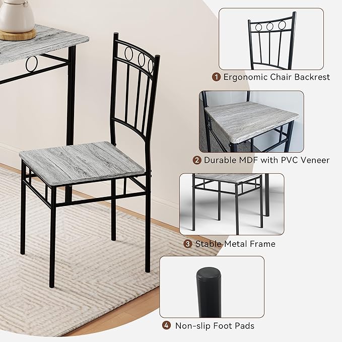 Vipbear Kitchen Dining Table Set - Image 5