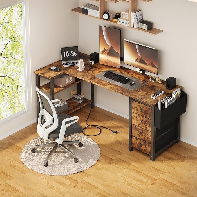 Lufeiya L Shaped Computer Desk - Image 2