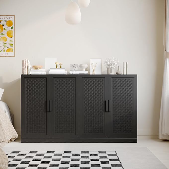 Buffet Cabinet, 4-Doors Sideboard Cabinet - Image 7