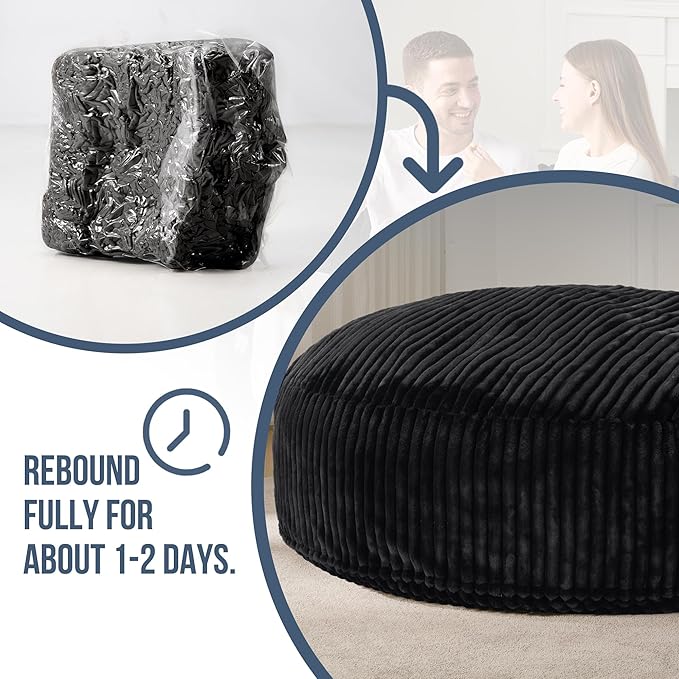 Hobestluk 6ft Bean Bag Chairs for Adults Large Beanbag Chair - Image 8