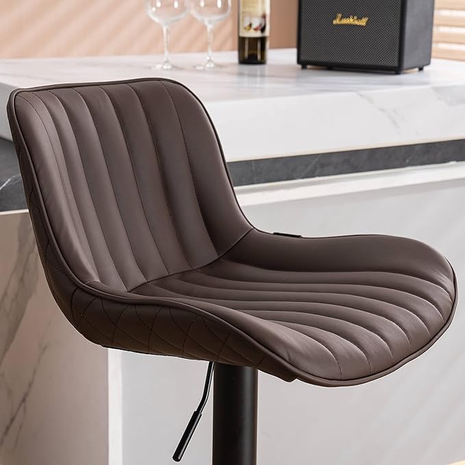 YOUNUOKE Counter Height Bar Stools Set of 2, Adjustable Swivel Stool Chairs - Image 8