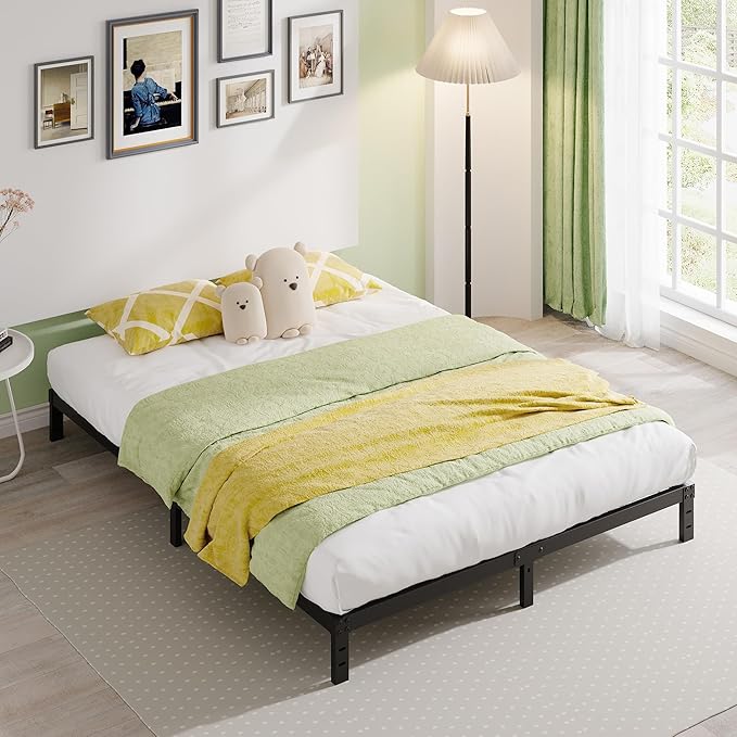 EMODA Queen Bed Frame No Box Spring Needed 10 Inch Heavy Duty Metal Platform - Image 7