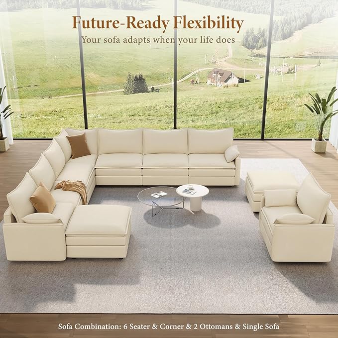 Vesgantti Large Modular Sectional Sofa, Big Comfy Cloud Couch - Image 8