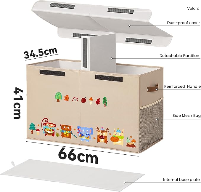 80L Large Toy Storage Box with Lid, Large Toy Box Chest - Image 3
