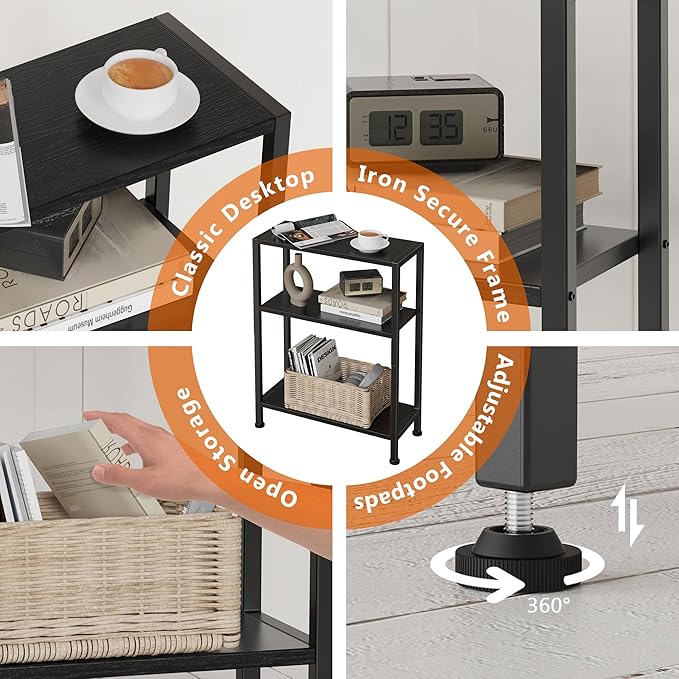 3-Tier Side Table Set of 2, Small End Table, Sofa Side Table - Image 7
