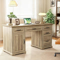 Marsail 60″ Farmhouse Executive Desk, Home Office Desk by Marsail