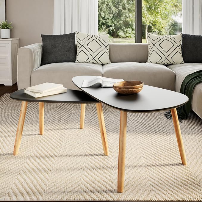vidaXL Nesting Coffee Table 2 pcs, Side Tables - Image 4
