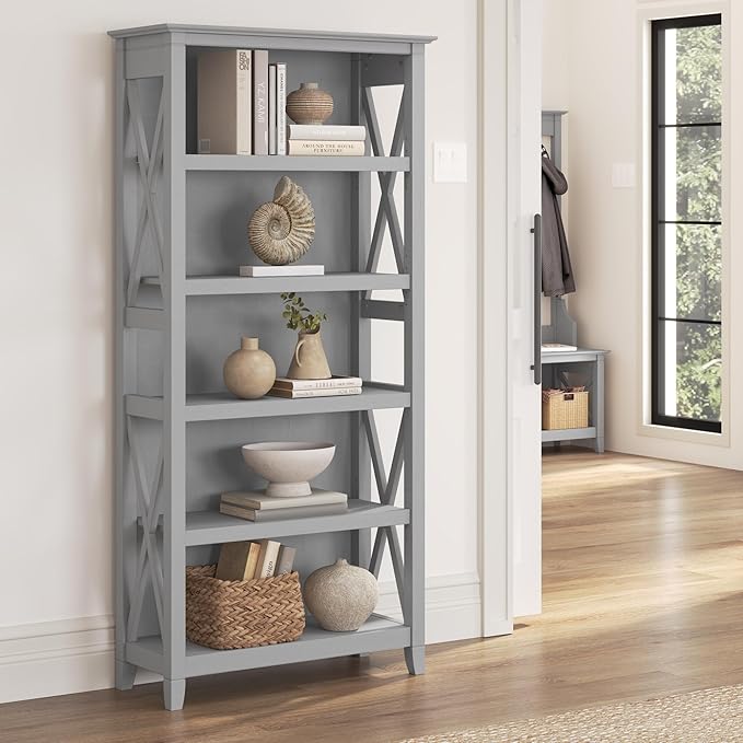 Bush Furniture Tall 5 Shelf Bookcase - Image 2