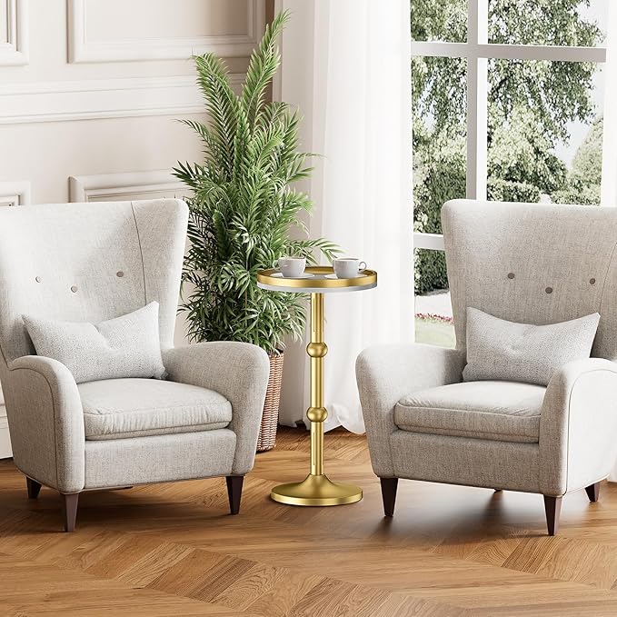 Small Round Side Table, Coffee Drink Table - Image 8
