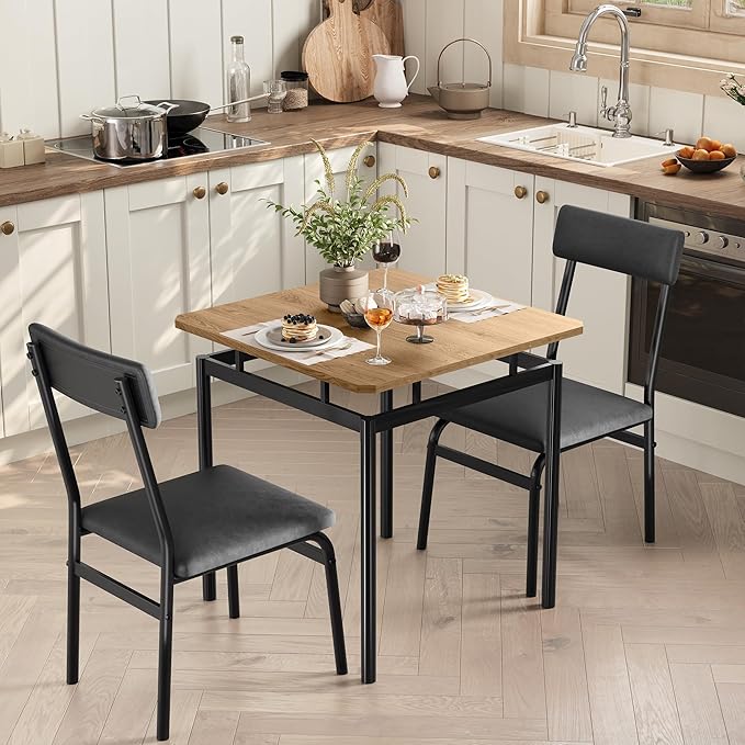 IDEALHOUSE 3 Piece Dining Room Table Set, Kitchen Table Set - Image 7