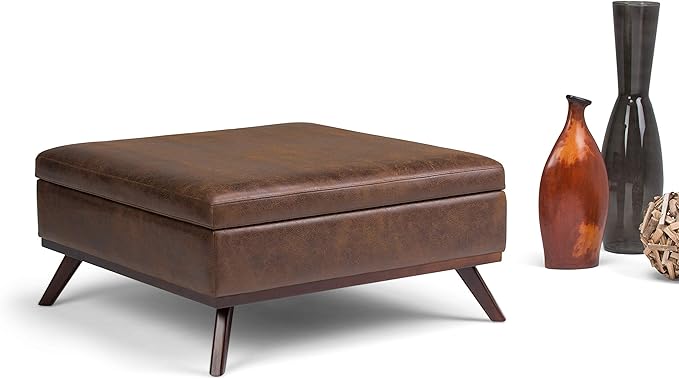 SIMPLIHOME Owen 36 inch Wide Mid Century Modern Square Coffee Table Storage - Image 10