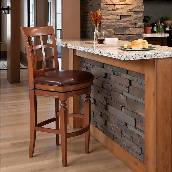 Alaterre Furniture Napa Bar Height Swivel Stool - Image 5