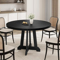 Round Dining Table for 4, 47 Inch Wooden Circle Dinner Table by Garvee