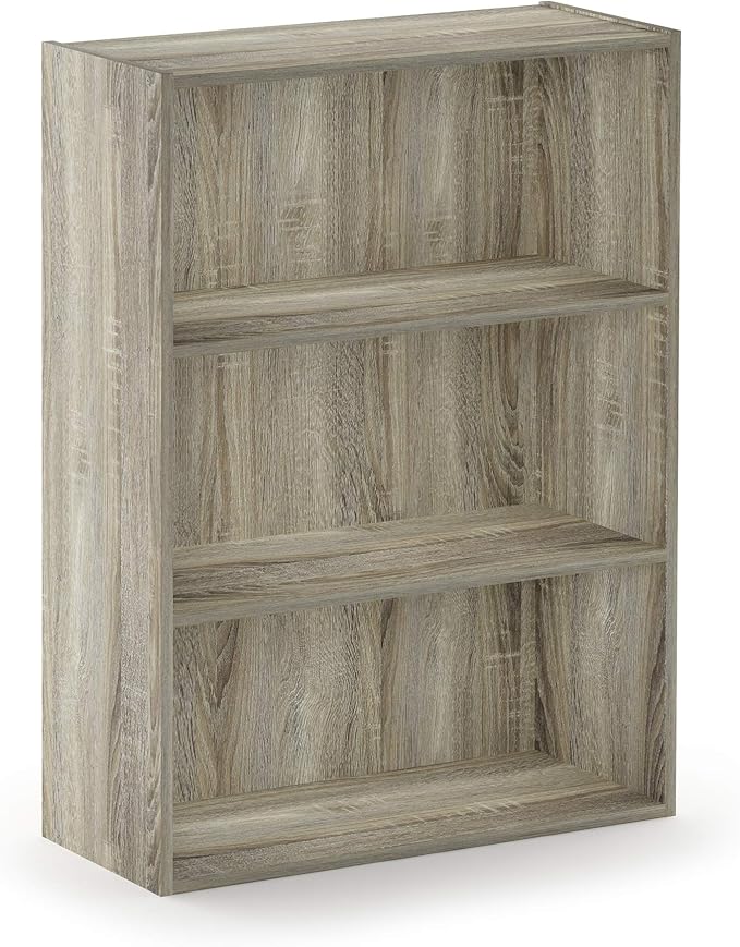 Furinno Pasir 3-Tier Open Shelf Bookcase, Sonoma Oak - Image 5