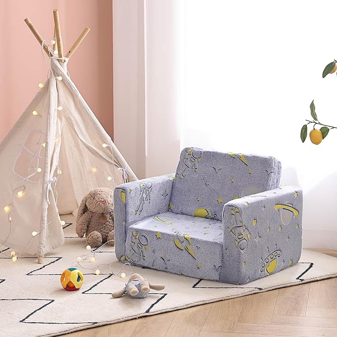 Tiita Kids Sofa, 2-in-1 Toddler Chair, Convertible Children Couch to Lounger - Image 2