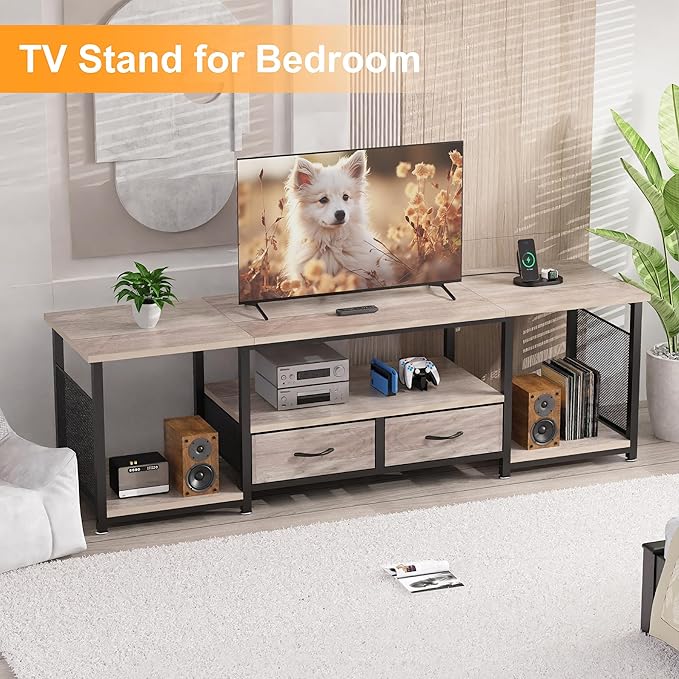 TV Stand with Drawers and Power Outlets - Image 6