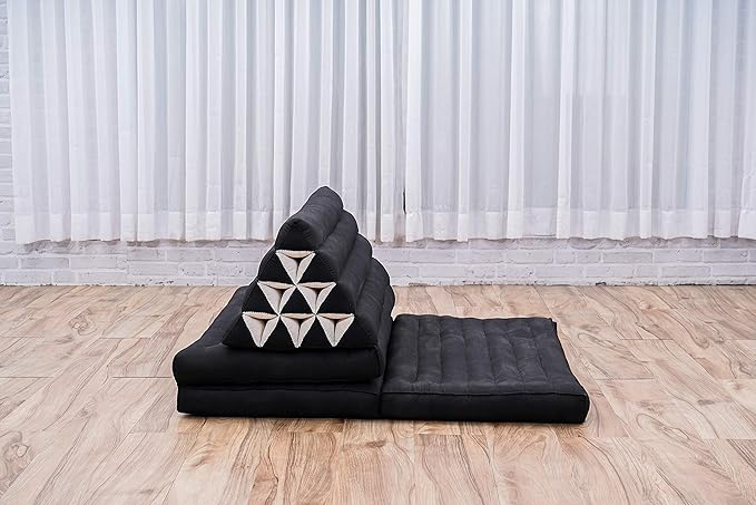 Leewadee 3-Fold Mat XXL with Triangle Cushion – Firm TV Pillow, Foldable - Image 7