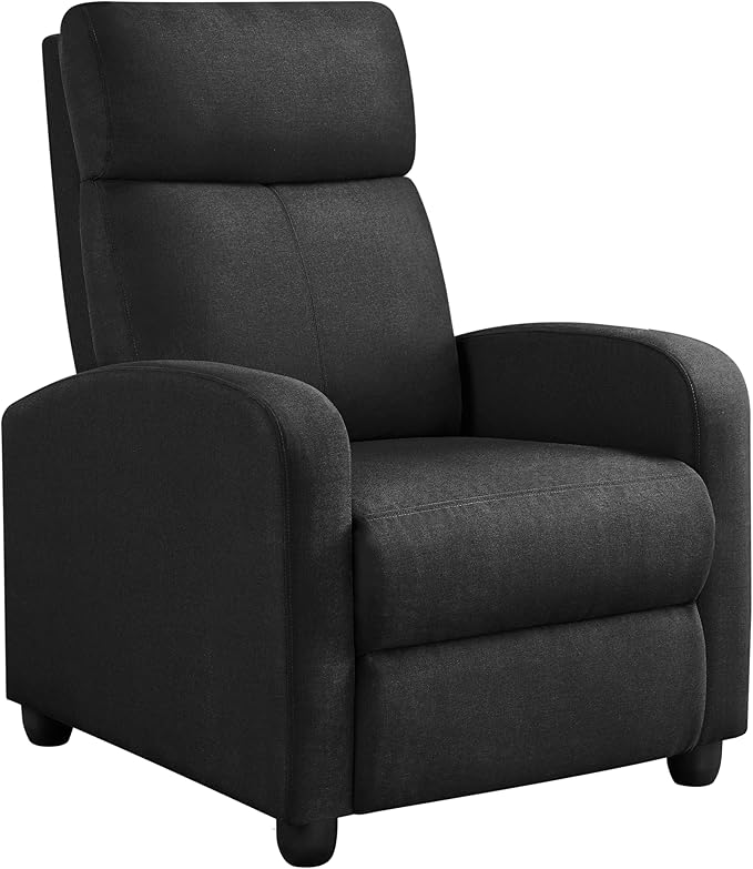 Yaheetech Fabric Recliner Chair Sofa Ergonomic Adjustable Single Sofa by Yaheetech