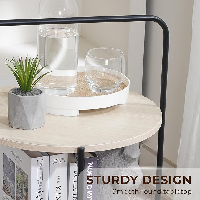 Mijas 2-Tier Side Table, Round End Table, A Stylish and Functional Addition - Image 6